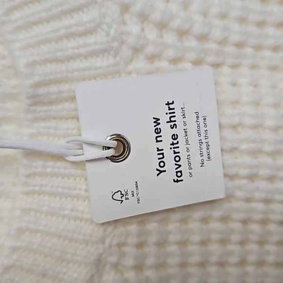 Marine Layer Delaney Raglan sweater cream multi stripe women's size small - Picture 6 of 12